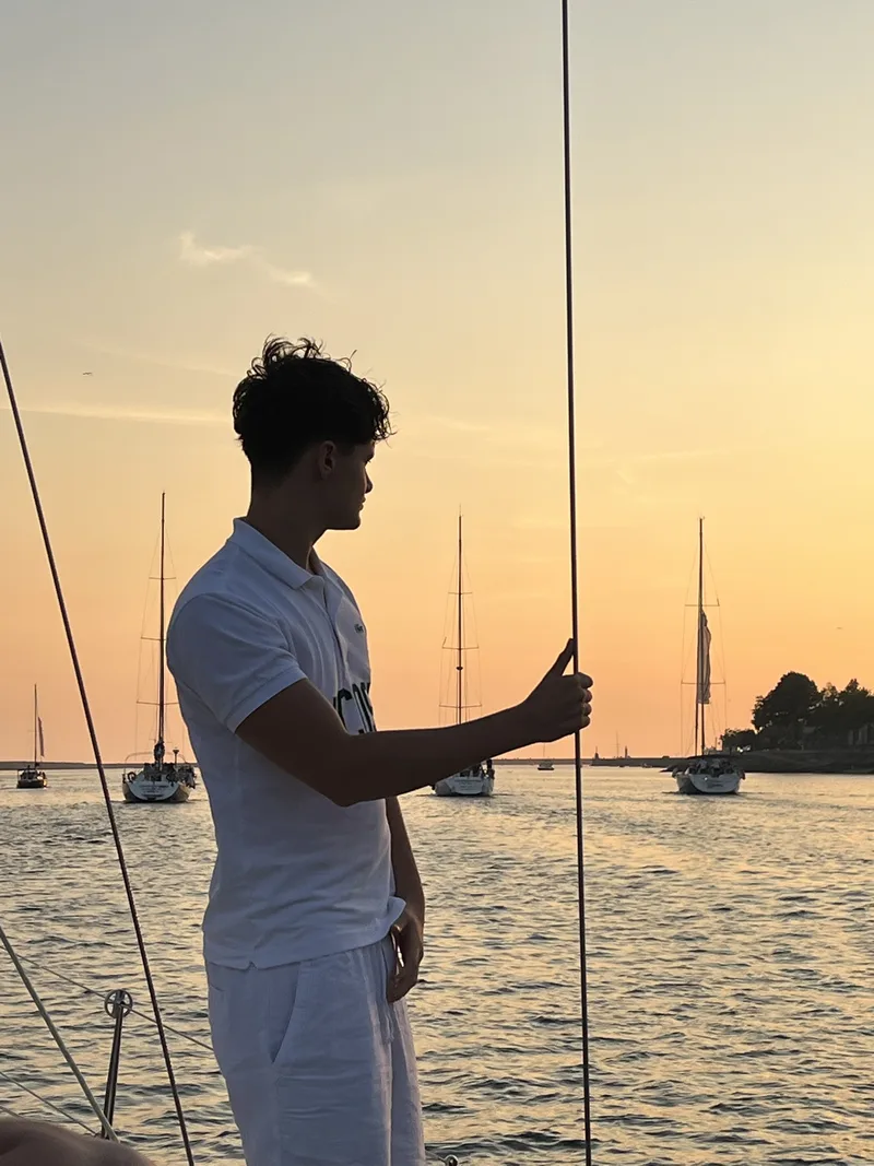 Sunset over the Douro from a Port Sailors sailboat